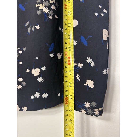 ANN TAYLOR Women’s Shift  Midi Dress Pleated Neckline Floral ZIp Back Sz Xl - Picture 7 of 13